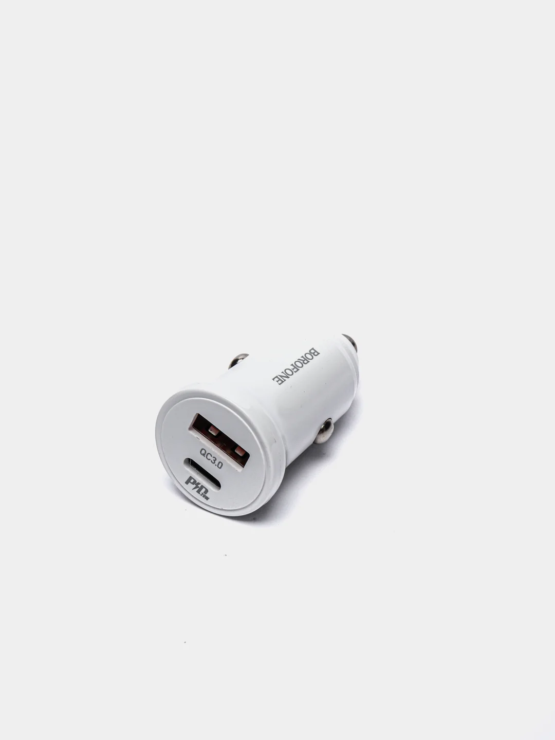 Белый автомобильное зарядное устройство USB 2,4A BOROFONE BZ18,BZ18A PD20W Quick Charge 3.0