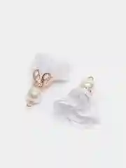 Белый подвески для сережек с жемчугом, 2 штуки