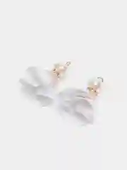 Белый подвески для сережек с жемчугом, 2 штуки