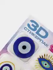 Алый 3d наклейка (3Д объемная наклейка)стикер на телефон, глаз Фатимы, от сглаза, оберег