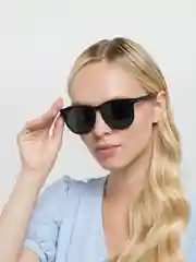 Черный очки солнцезащитные складные с футляром для хранения