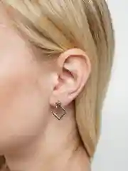 Серебряный серьги "Геометрия"
