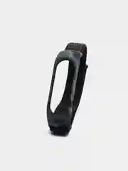 Угольный ремешок нейлоновый для Xiaomi mi band 3, 4, 5, 6 на липучке