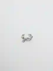 Серебряный серьга-клипса с подвеской