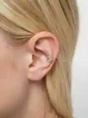 Серебряный серьга-кафф