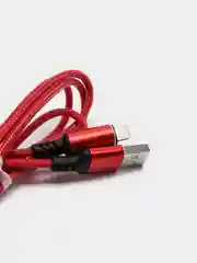 Красный кабель зарядный Micro USB / Lightning / Type-C, 1,2 м, для Android и iPhone