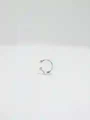 Серый металлик серьга-кафф