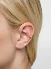 Белый серьга-кафф