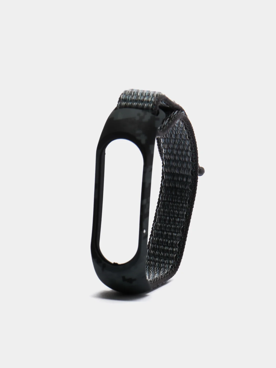 Серый ремешок нейлоновый для Xiaomi mi band 3, 4, 5, 6 на липучке