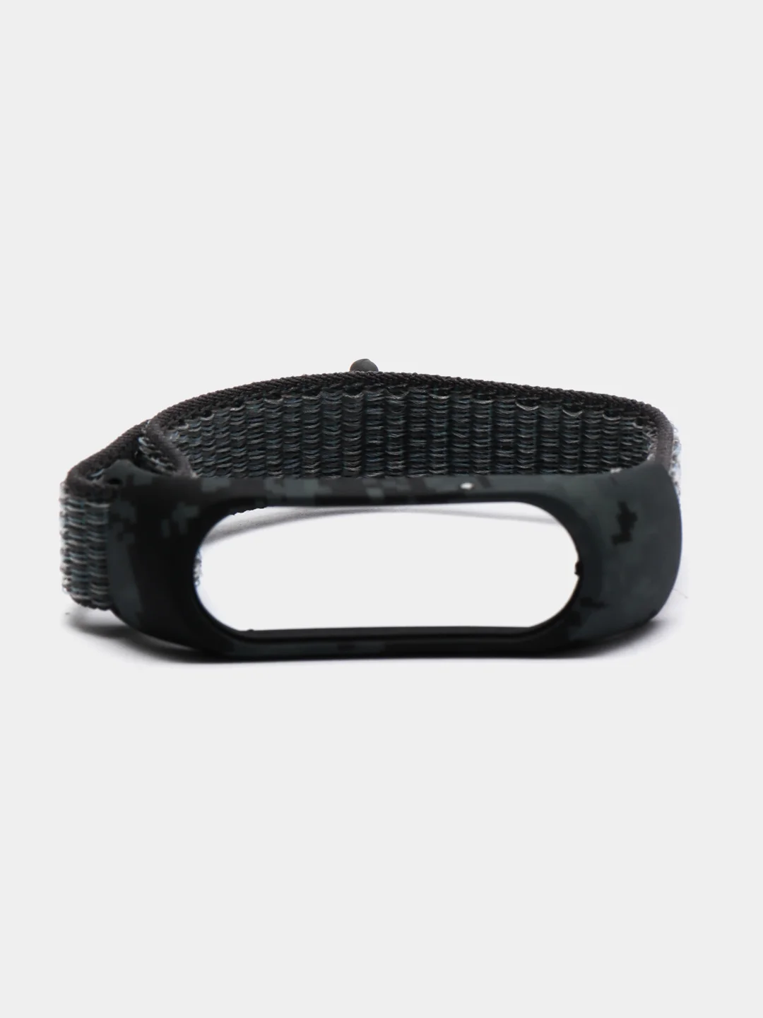 Серый ремешок нейлоновый для Xiaomi mi band 3, 4, 5, 6 на липучке