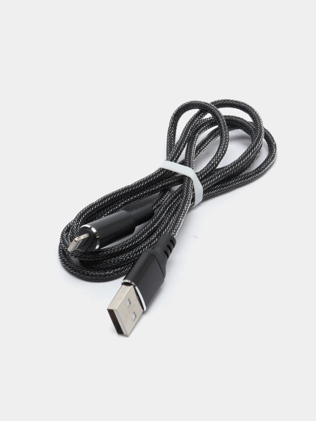 Черный кабель зарядный Micro USB / Lightning / Type-C, 1,2 м, для Android и iPhone