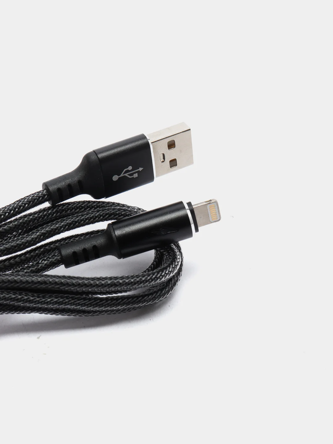Черный кабель зарядный Micro USB / Lightning / Type-C, 1,2 м, для Android и iPhone