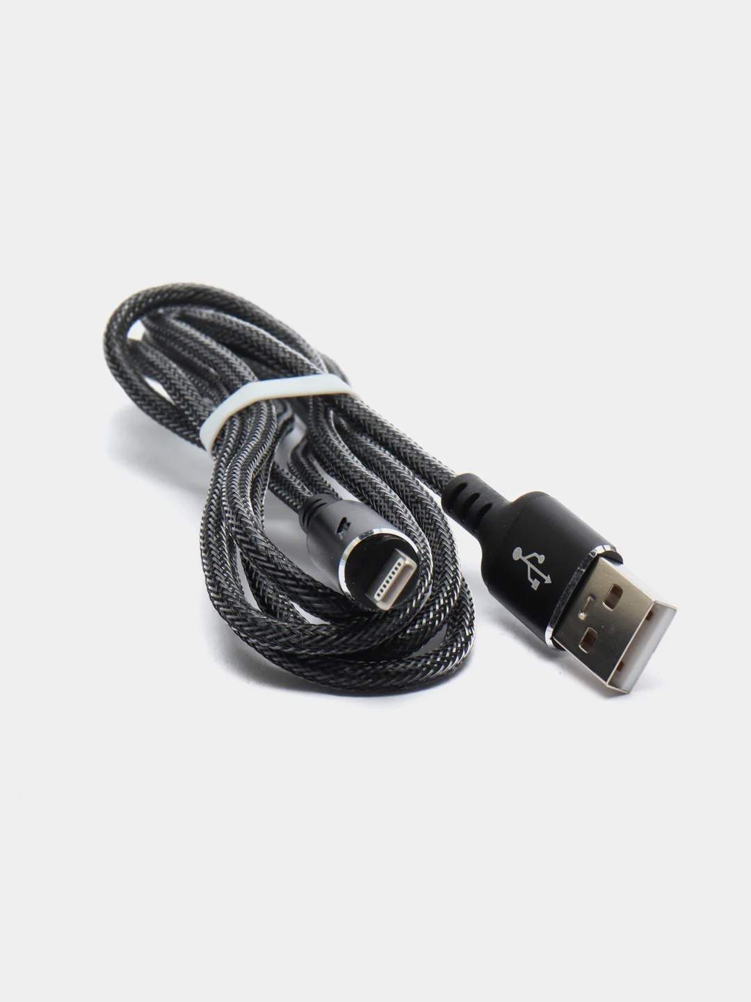 Черный кабель зарядный Micro USB / Lightning / Type-C, 1,2 м, для Android и iPhone