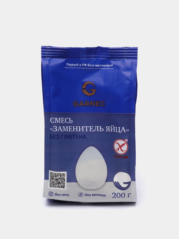 Смесь сухая "Заменитель яйца" без глютена "Гарнец", 200 г