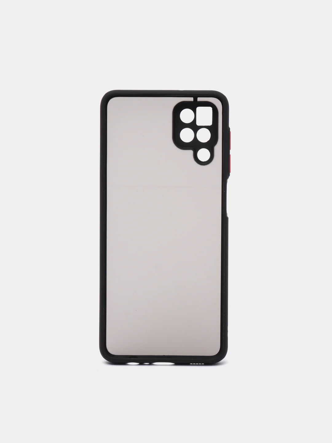 Черный чехол на Samsung Galaxy (Галакси) A12, M12, пластиковый, матовый, с цветными кнопками