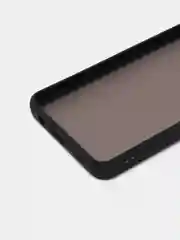 Черный чехол на Samsung Galaxy (Галакси) A12, M12, пластиковый, матовый, с цветными кнопками