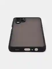 Черный чехол на Samsung Galaxy (Галакси) A12, M12, пластиковый, матовый, с цветными кнопками