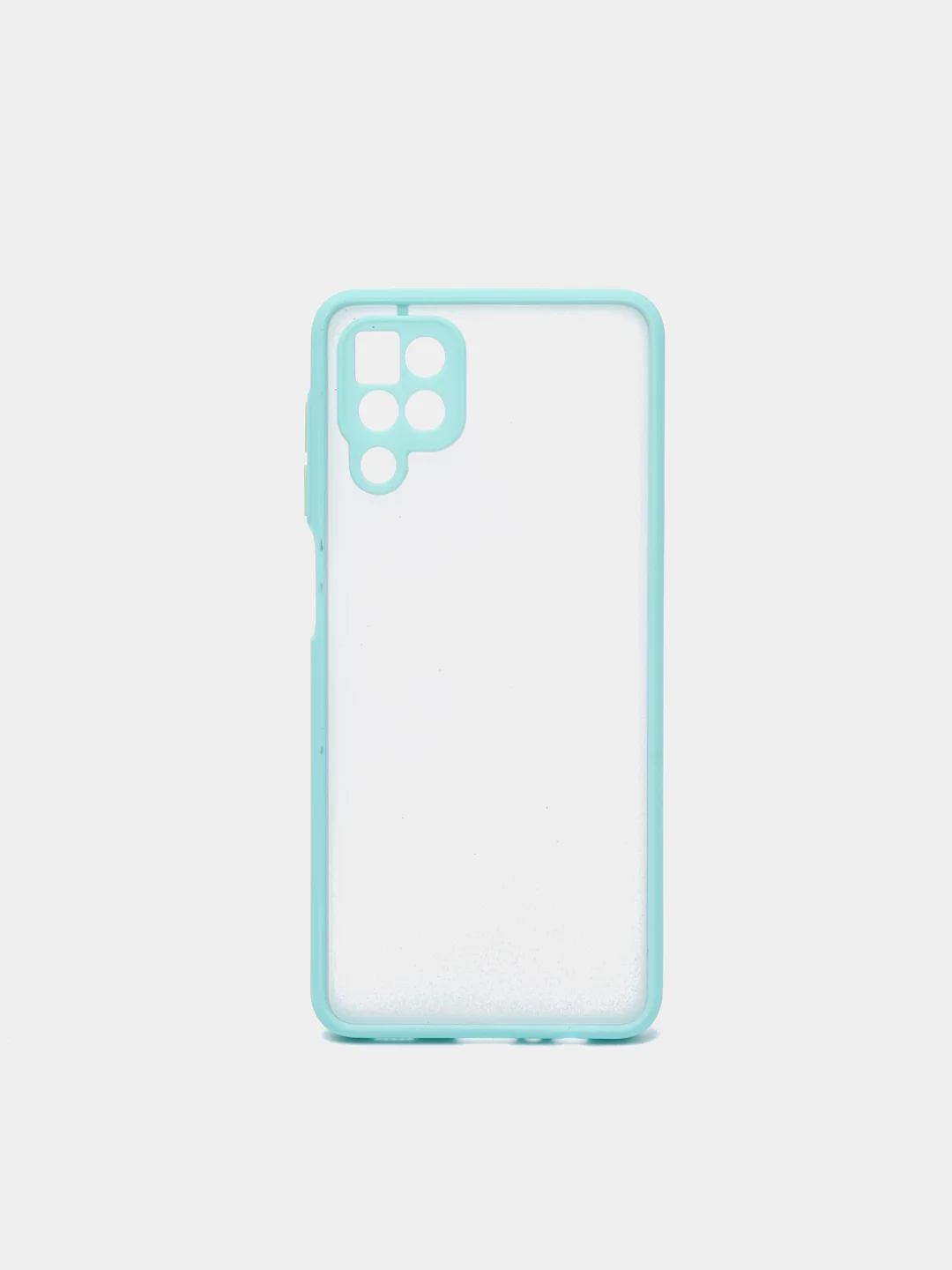 Бирюзовый чехол на Samsung Galaxy (Галакси) A12, M12, пластиковый, матовый, с цветными кнопками