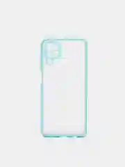 Бирюзовый чехол на Samsung Galaxy (Галакси) A12, M12, пластиковый, матовый, с цветными кнопками