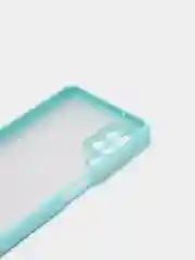 Бирюзовый чехол на Samsung Galaxy (Галакси) A12, M12, пластиковый, матовый, с цветными кнопками