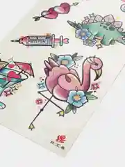 Коралловый временная переводная татуировка "Лисички", 90 х 190