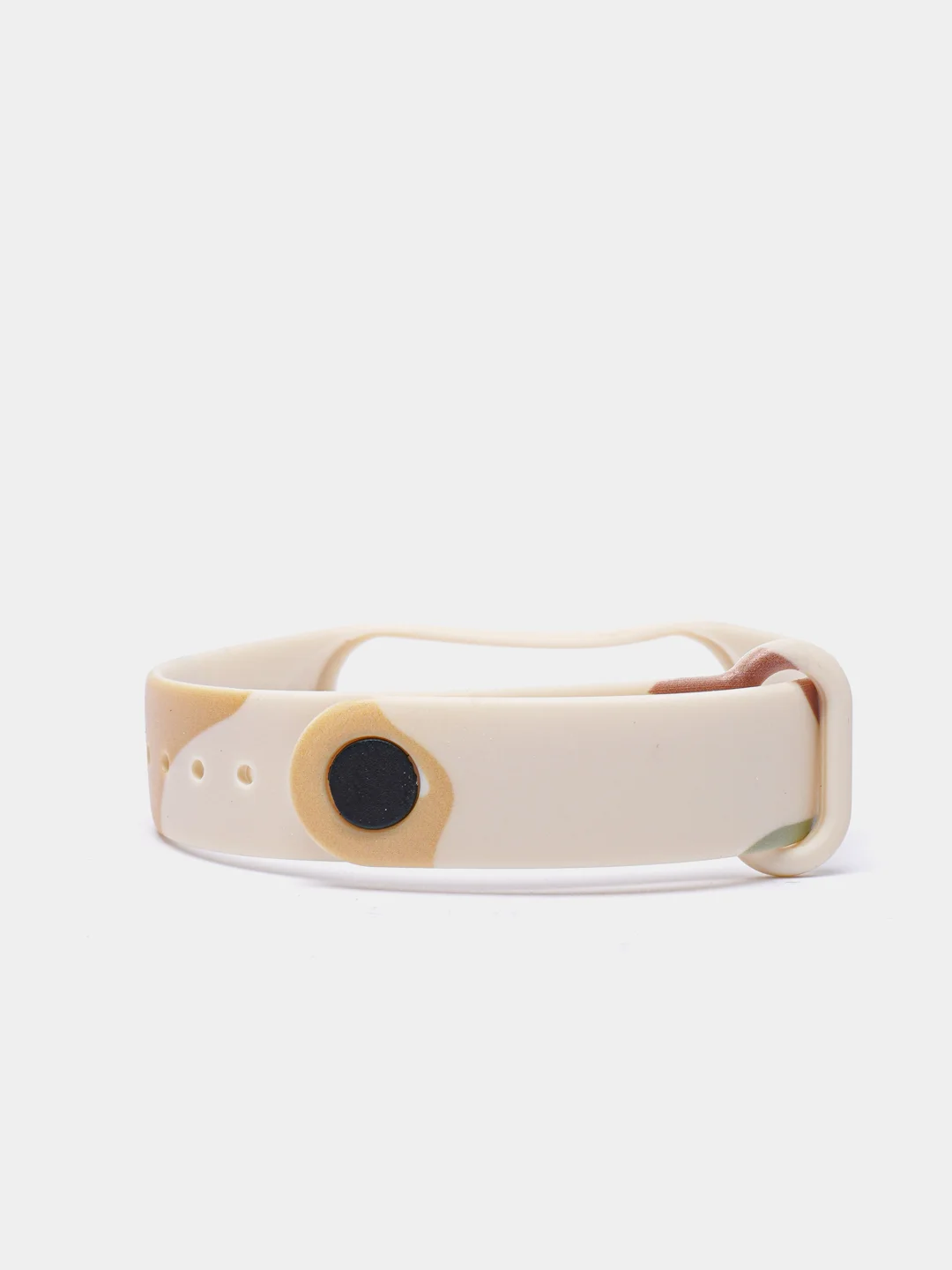 Хаки ремешок с принтом для Xiaomi Mi Band 3 / 4 / 5 / 6 силиконовый