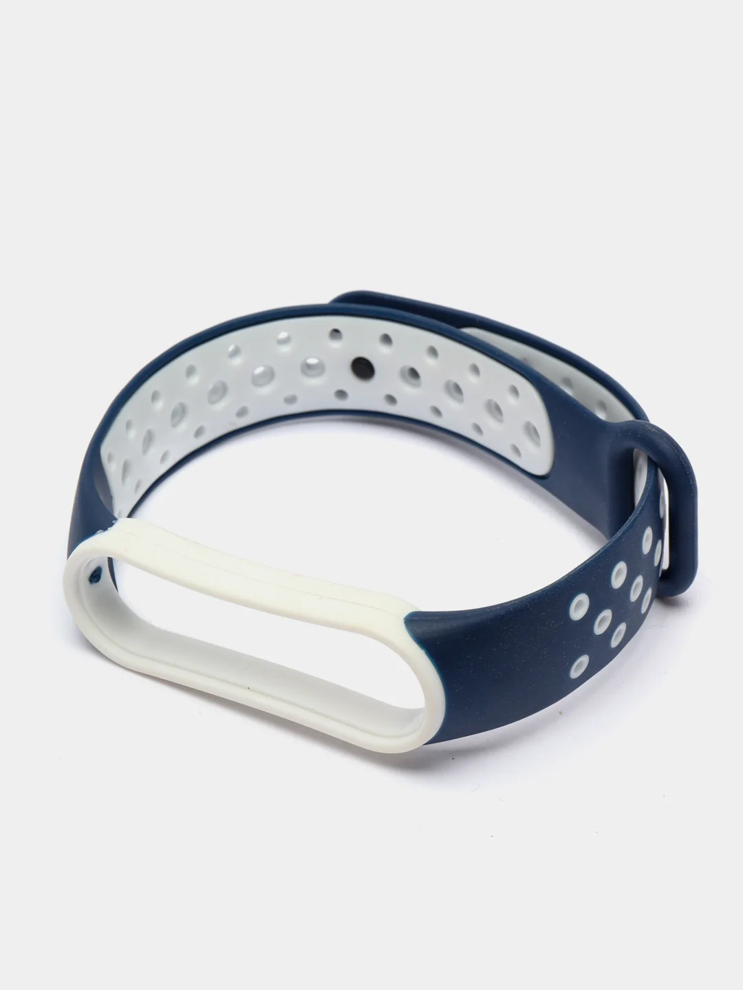 Синий ремешок для Xiaomi Mi Band 5 / 6 / 7 cиликоновый спортивный (Сяоми ми бенд))