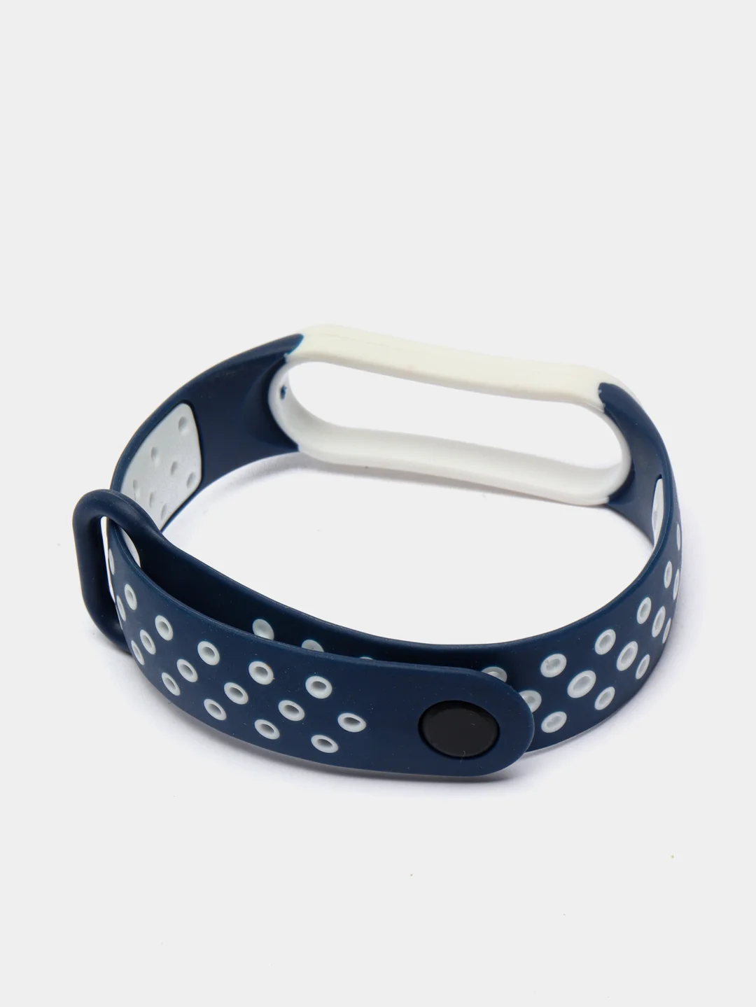 Синий ремешок для Xiaomi Mi Band 5 / 6 / 7 cиликоновый спортивный (Сяоми ми бенд))