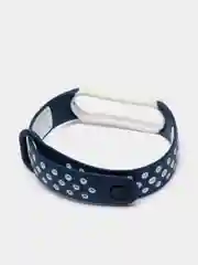 Синий ремешок для Xiaomi Mi Band 5 / 6 / 7 cиликоновый спортивный (Сяоми ми бенд))