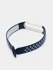 Синий ремешок для Xiaomi Mi Band 5 / 6 / 7 cиликоновый спортивный (Сяоми ми бенд))