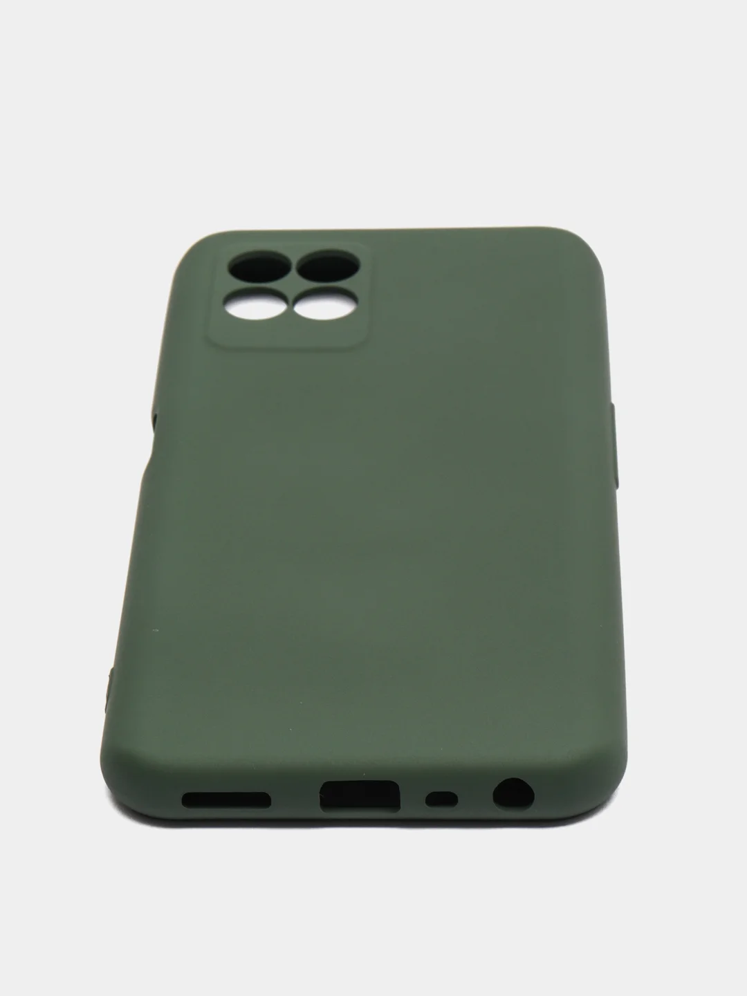 Тёмно-зелёный чехол силиконовый для Realme 8i / Narzo 50 4G (Реалми 8Ай / Нарзо 50), Silicone Cover
