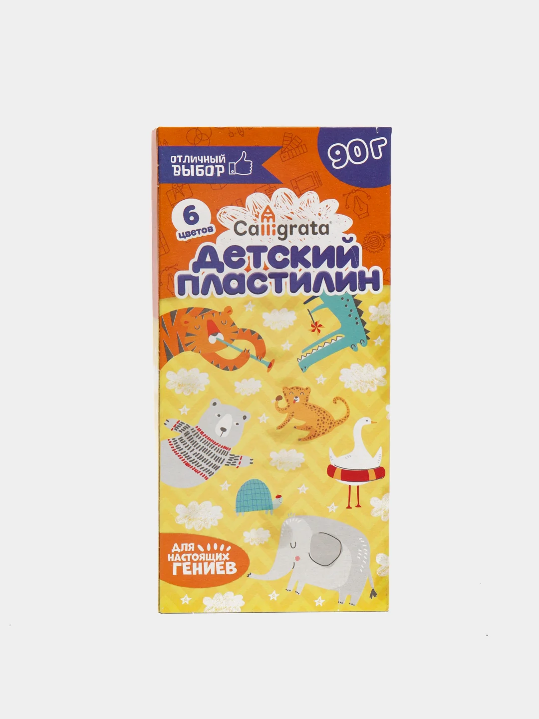 Пластилин Calligrata, 6 цветов, 90 г