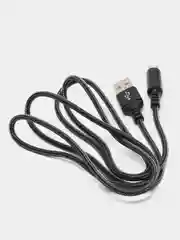 Черный кабель зарядный Micro USB / Lightning / Type-C, 1,2 м, для Android и iPhone