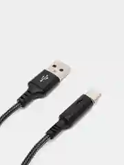 Черный кабель зарядный Micro USB / Lightning / Type-C, 1,2 м, для Android и iPhone