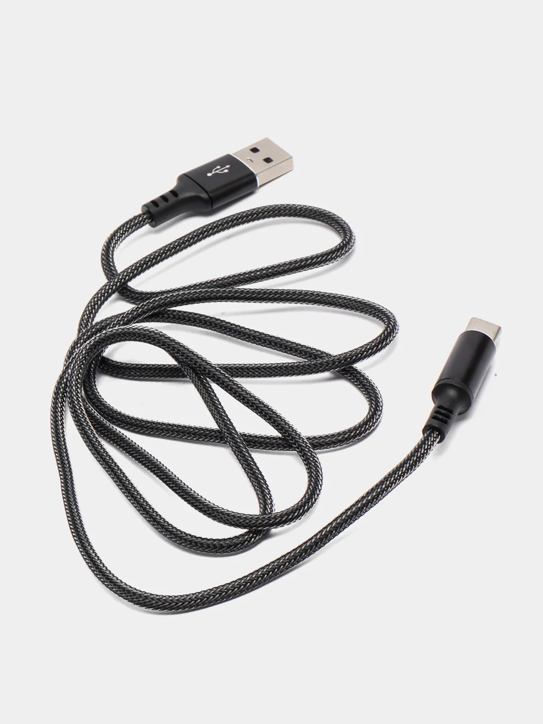 Черный кабель зарядный Micro USB / Lightning / Type-C, 1,2 м, для Android и iPhone