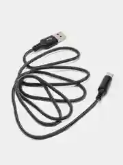 Черный кабель зарядный Micro USB / Lightning / Type-C, 1,2 м, для Android и iPhone