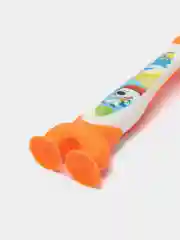 Зубная щётка детская Bambolina МиМиМишки мягкая, с подушечкой для чистки языка, 4-8 лет