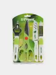 Салатовый набор кухонных приборов S-Front, 4 прибора
