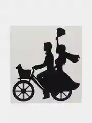 Наклейки для украшения розеток "Пара с собачкой" / Винил / Stickers by Batis