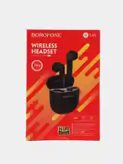 Черный bluetooth-наушники Borofone BE49, с микрофоном TWS