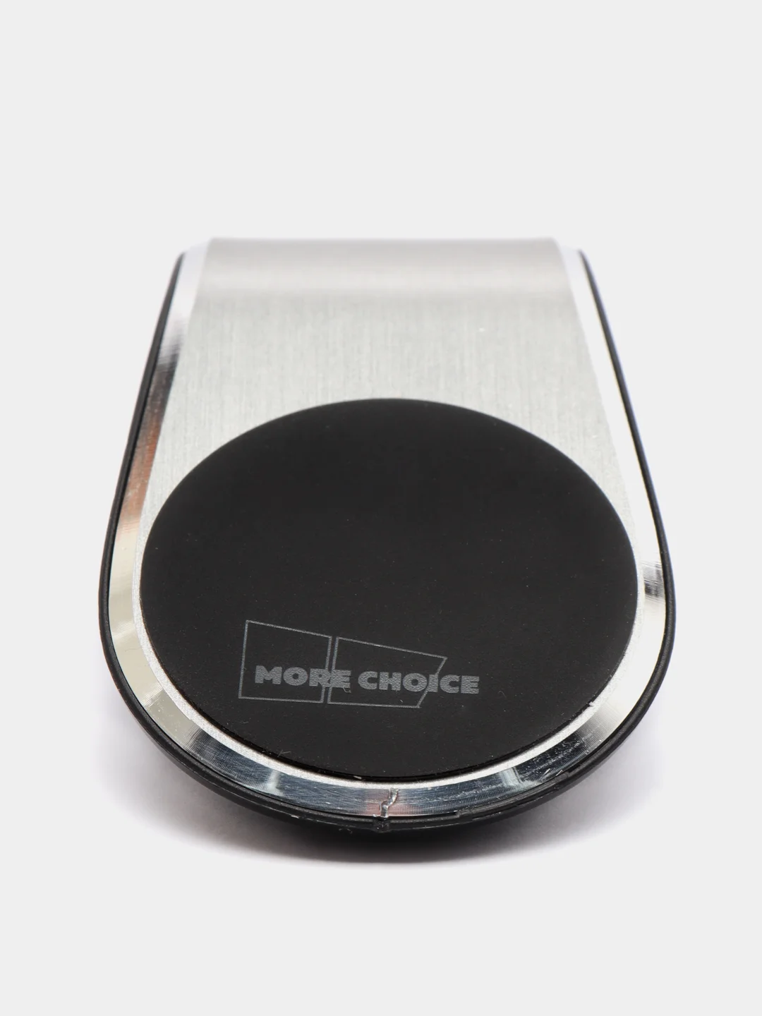 Серый металлик универсальный магнитный автодержатель для телефона More Choice C04