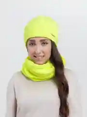 Желтый комплект женский, вязанный, три цвета