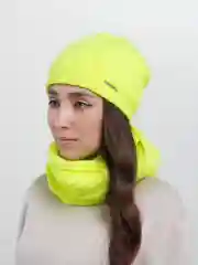 Желтый комплект женский, вязанный, три цвета