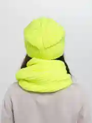 Желтый комплект женский, вязанный, три цвета