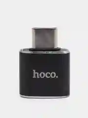Черный адаптер Hoco UA5, переходник для телефона Type-C - USB / OTG / 3.0A