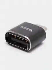 Черный адаптер Hoco UA5, переходник для телефона Type-C - USB / OTG / 3.0A
