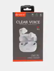 Белый наушники беспроводные, Bluetooth, вкладыши с зарядным чехлом, TWS, T6