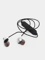Серебряный bluetooth-наушники More choice BG6, вакуумные, с шейным шнурком
