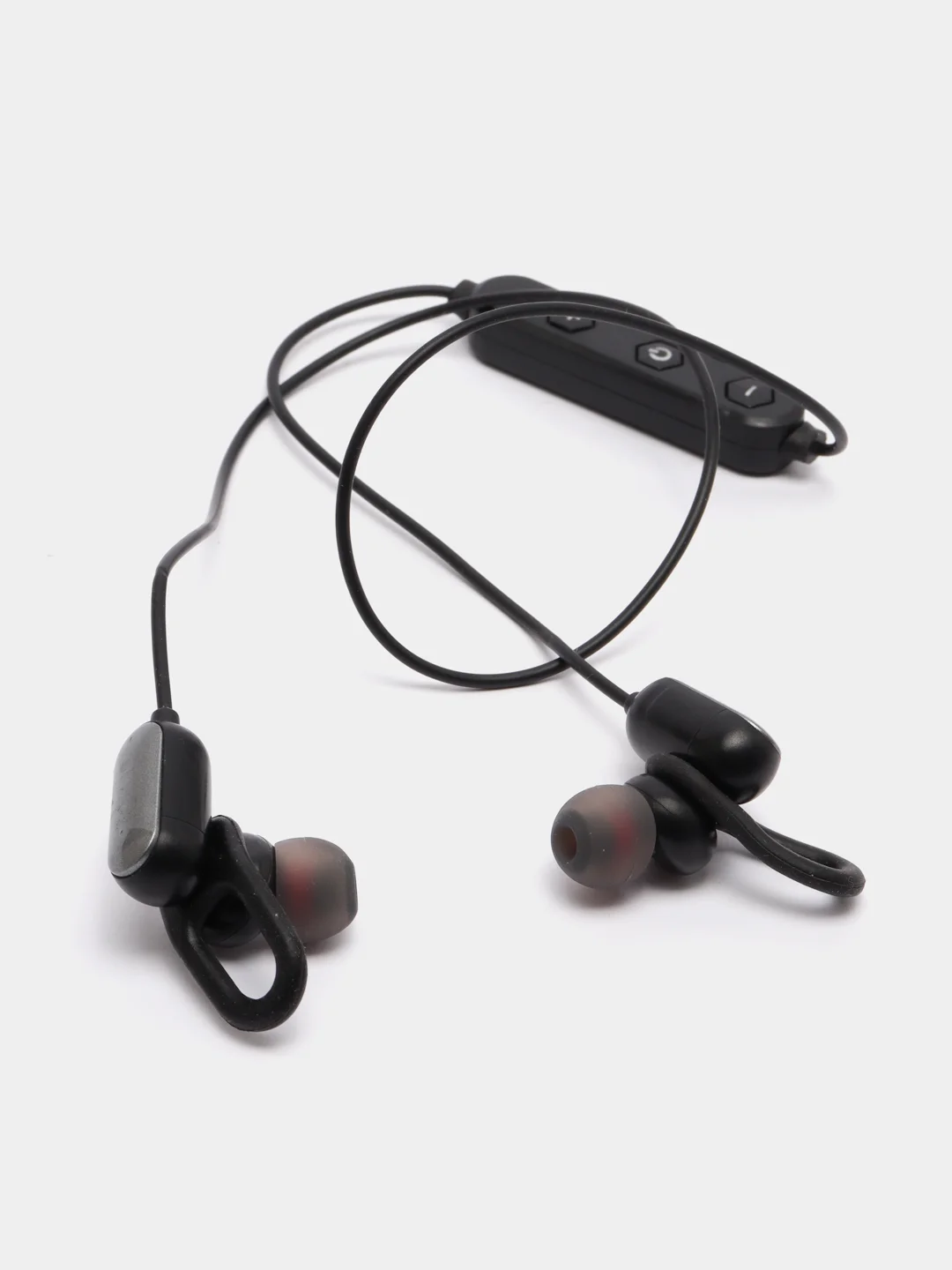 Серебряный bluetooth-наушники вакуумные с шейным шнурком More choice BG10 БЕСПРОВОДНАЯ гарнитура