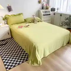 Горчичный комплект постельного белья, евро, хлопок